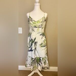 Dress the Population Cream Strapless A-line Dress